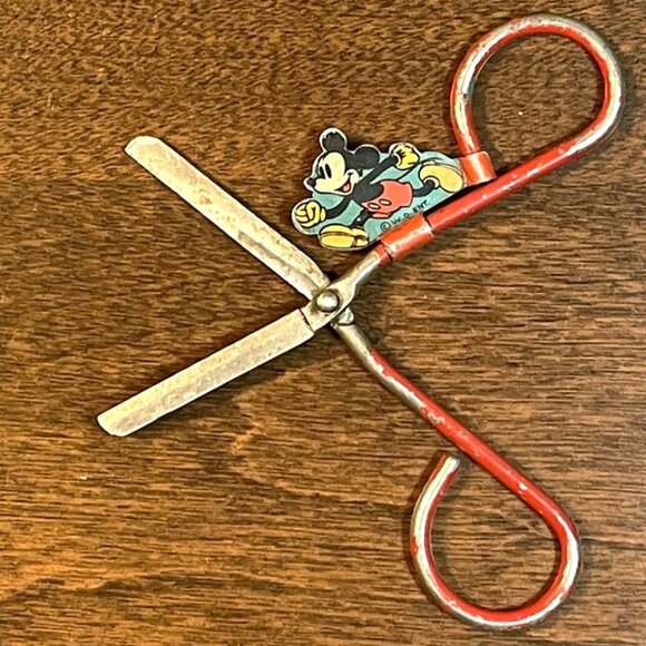 1930's DISNEYANA Mickey Mouse Scissors w. "W. D. Ent" Copyright Inscribed - Picture 3 of 6